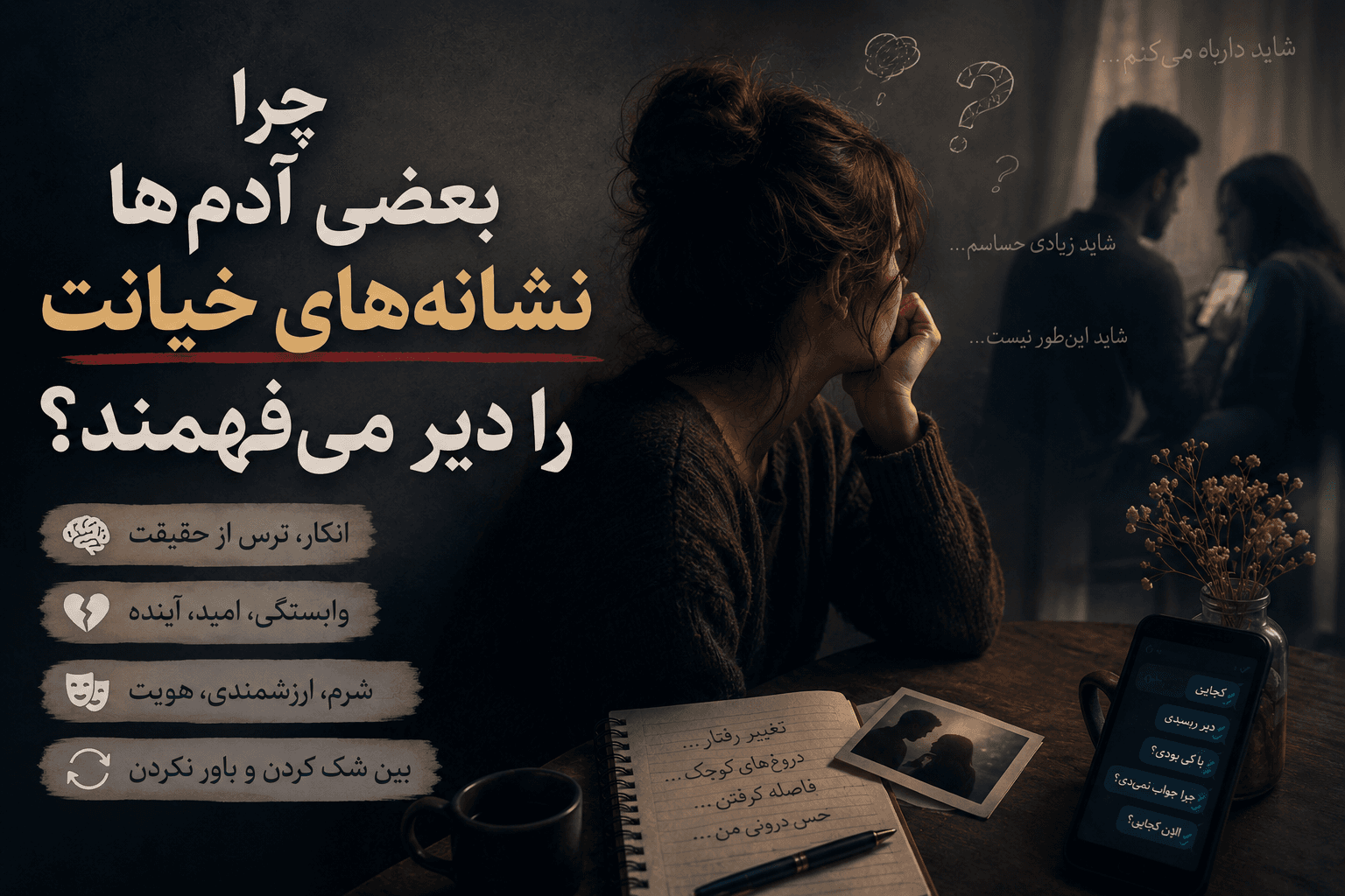 چرا بعضی آدم‌ها نشانه‌های خیانت را دیر می‌فهمند؟